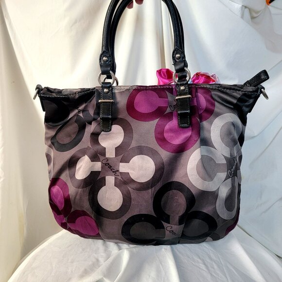 Coach Madison Sophia 2010 Sateen Clover Tote / Crossbody Bag ~ Retail $249 - Picture 5 of 9